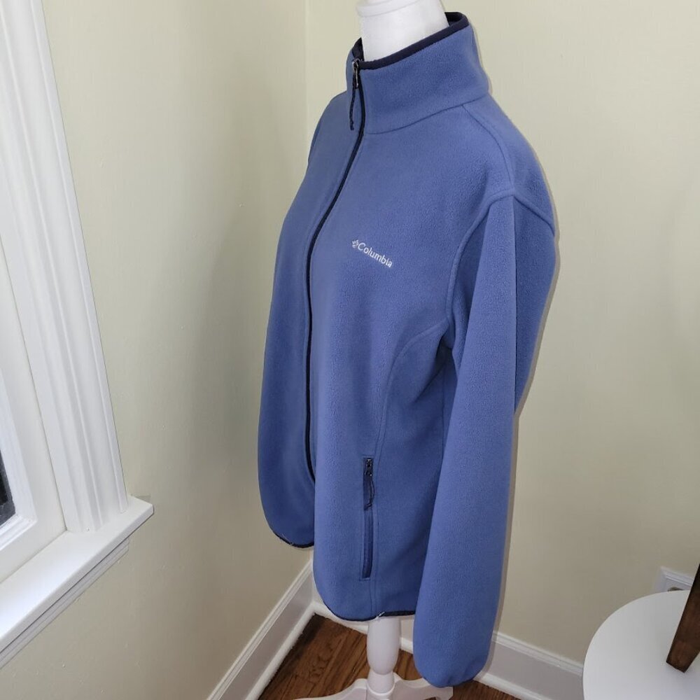 Columbia Sportswear Full Zip Fleece Jacket Long Sleeves Blue Women's Size XL - Picture 6 of 15